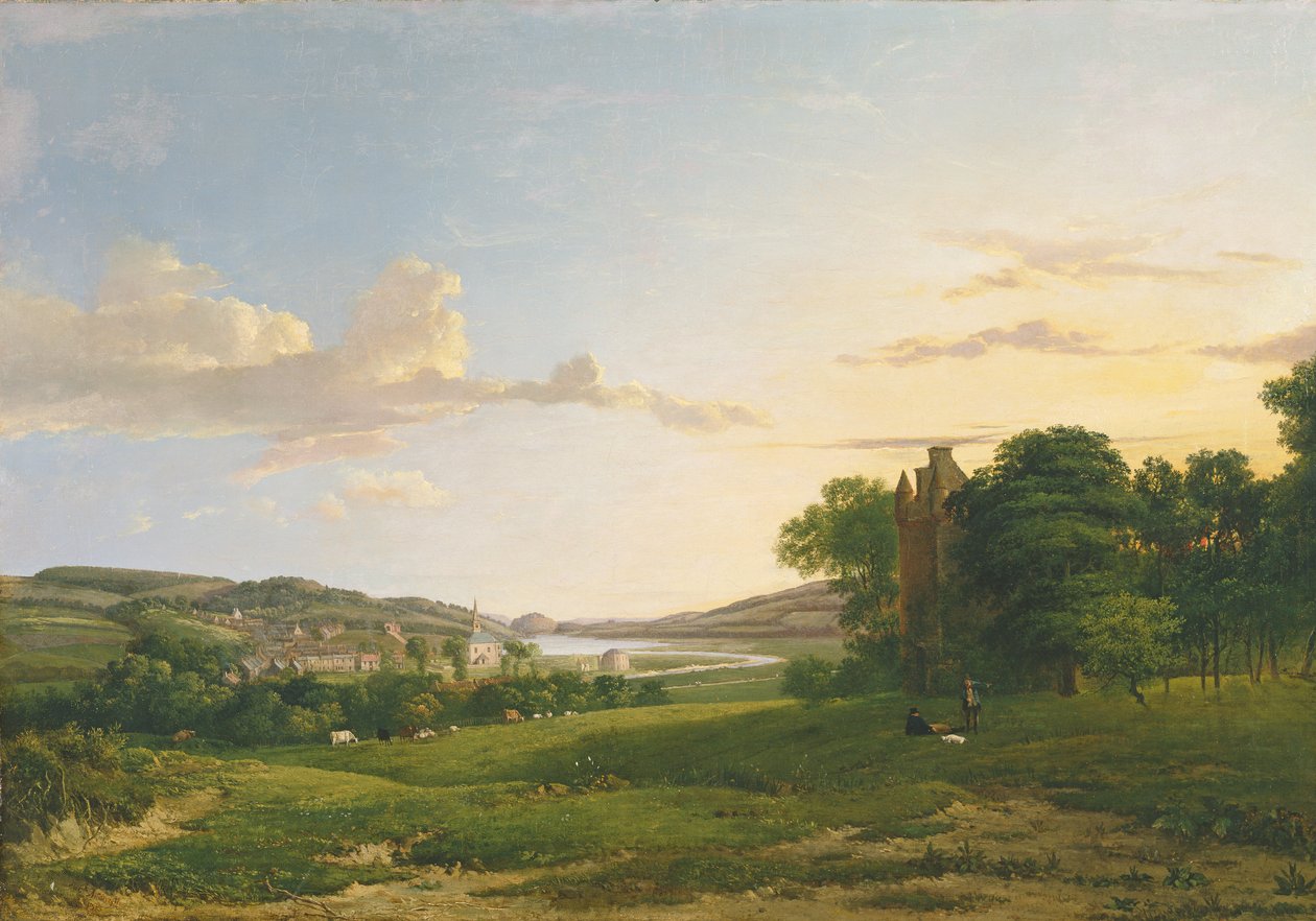 Ansicht von Cessford und dem Dorf Caverton, Roxboroughshire in der Ferne von Patrick Nasmyth