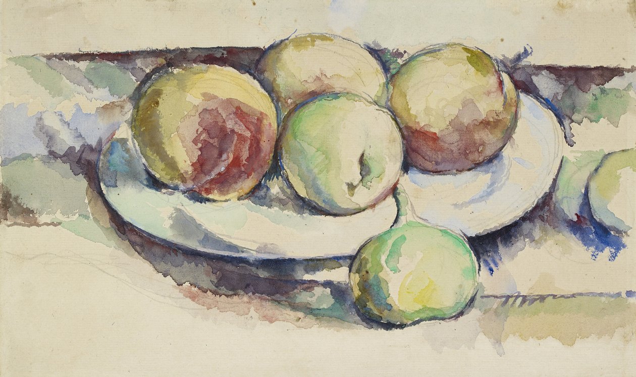 Stillleben mit Pfirsichen und Feigen, 19. Jahrhundert von Paul Cézanne