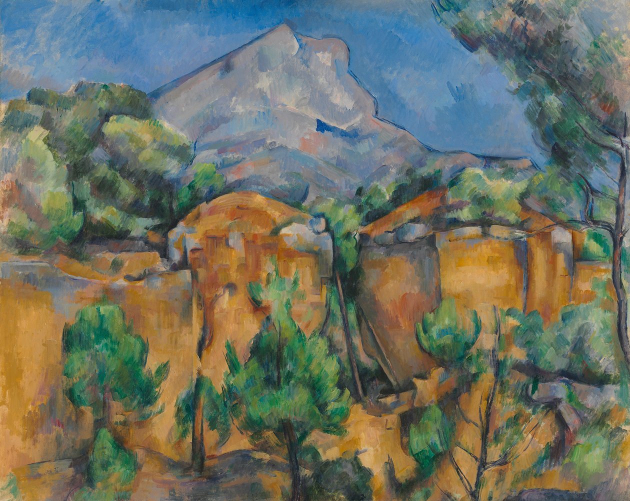 Der Berg Sainte-Victoire von der Bibémus-Karriere aus gesehen von Paul Cézanne