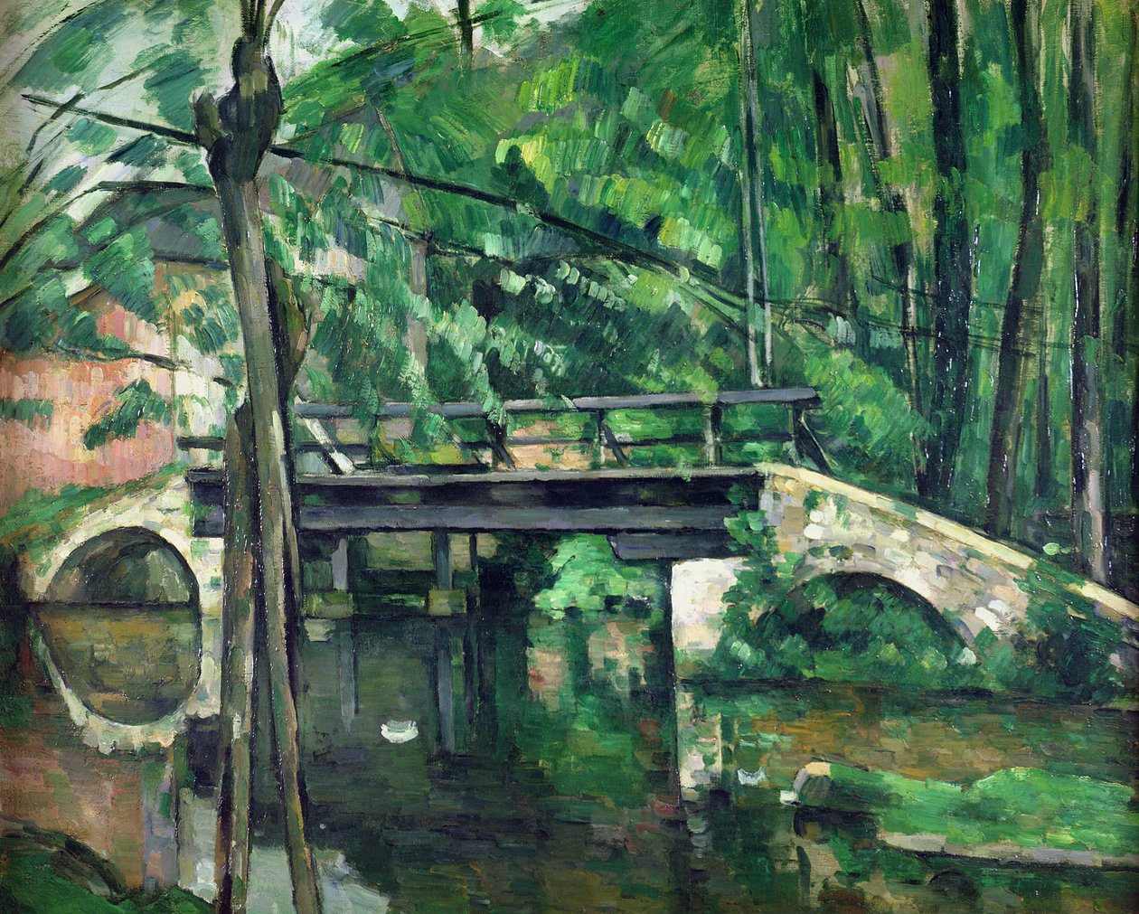 Die Brücke von Maincy, oder Die Brücke von Mennecy, oder Die kleine Brücke, um 1879 von Paul Cézanne
