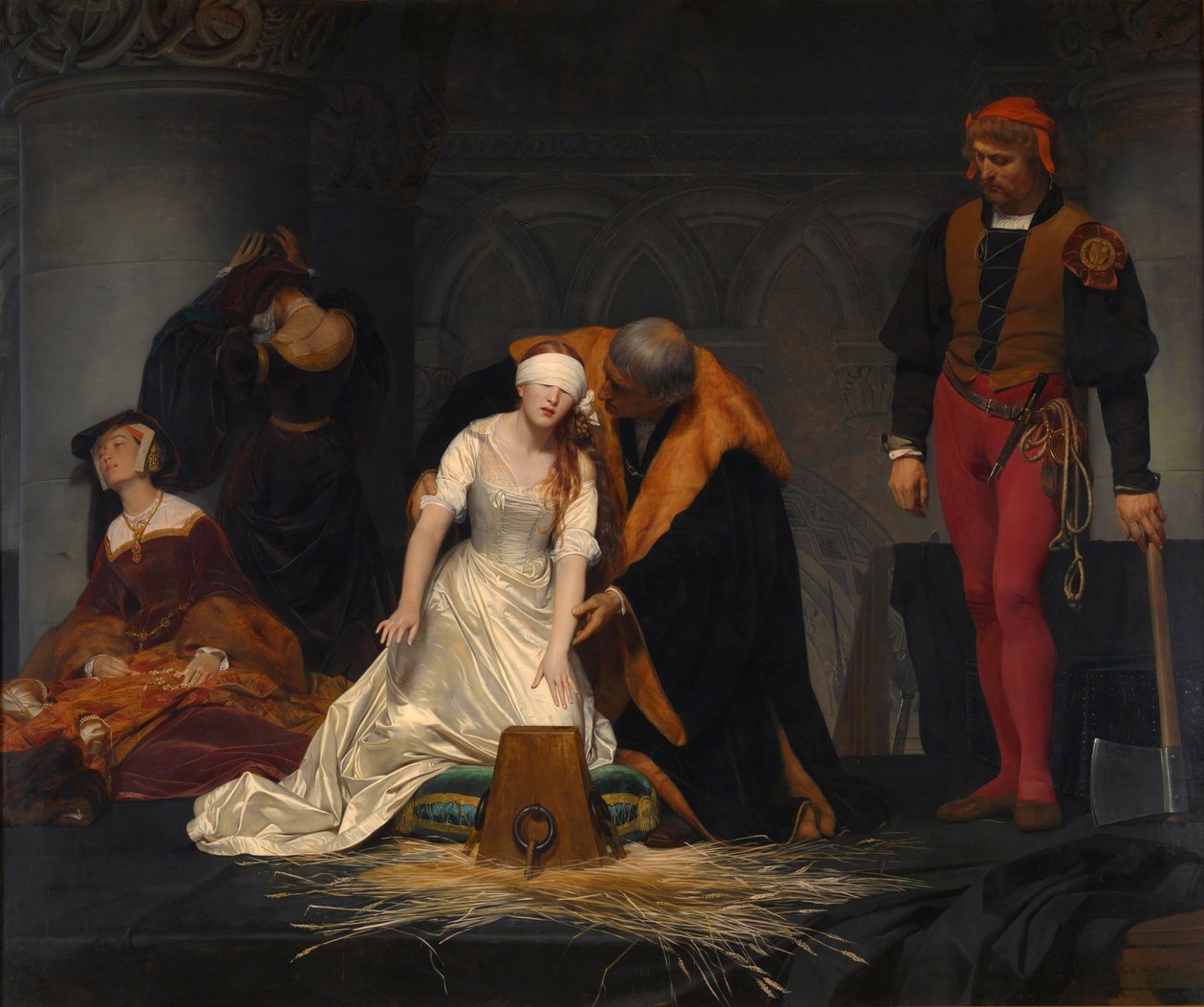 Die Hinrichtung von Lady Jane Grey im Tower von London, 1554 von Paul Delaroche