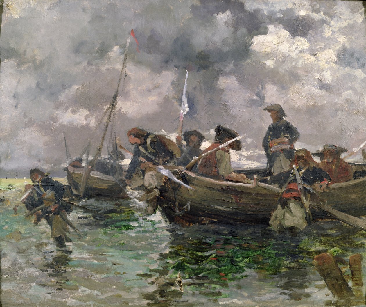 Kriegsszene auf See von Paul Emile Boutigny