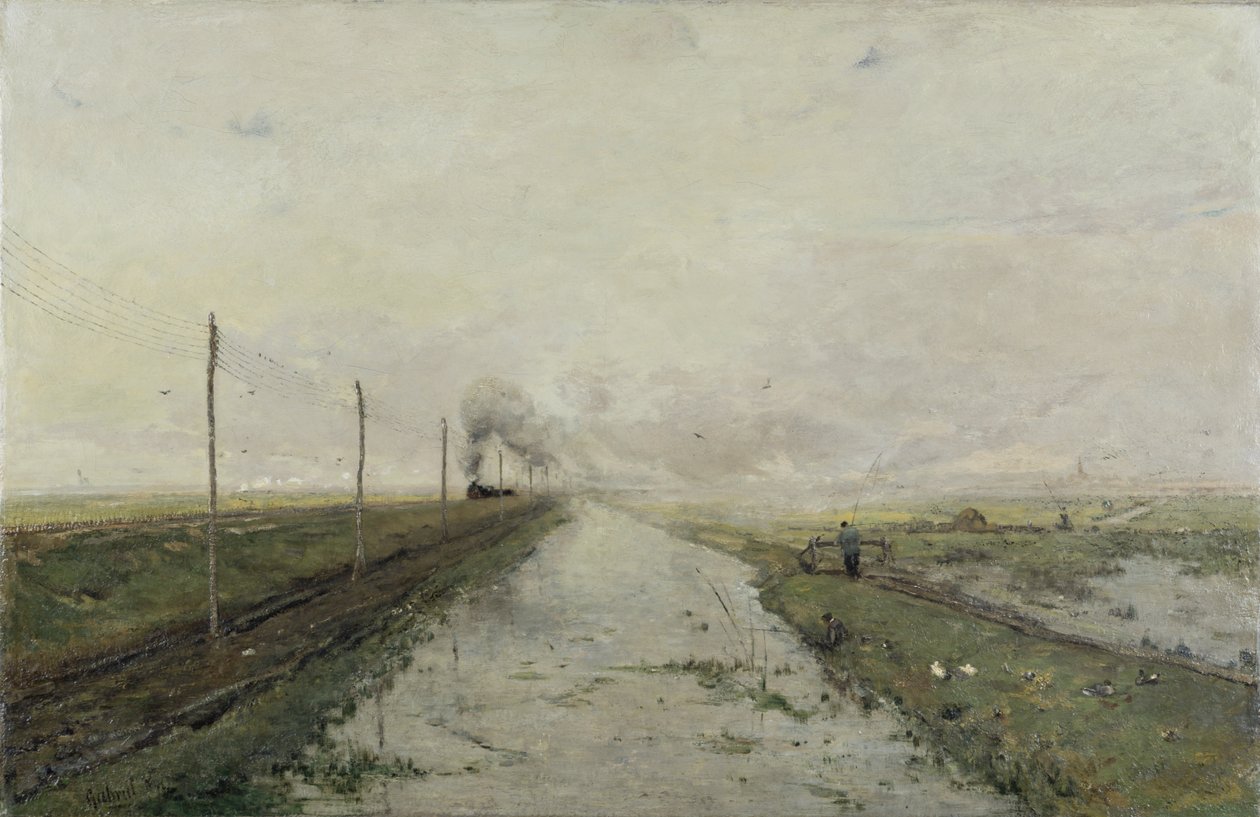 Landschaft mit einem Zug von Paul Joseph Constantin Gabriel