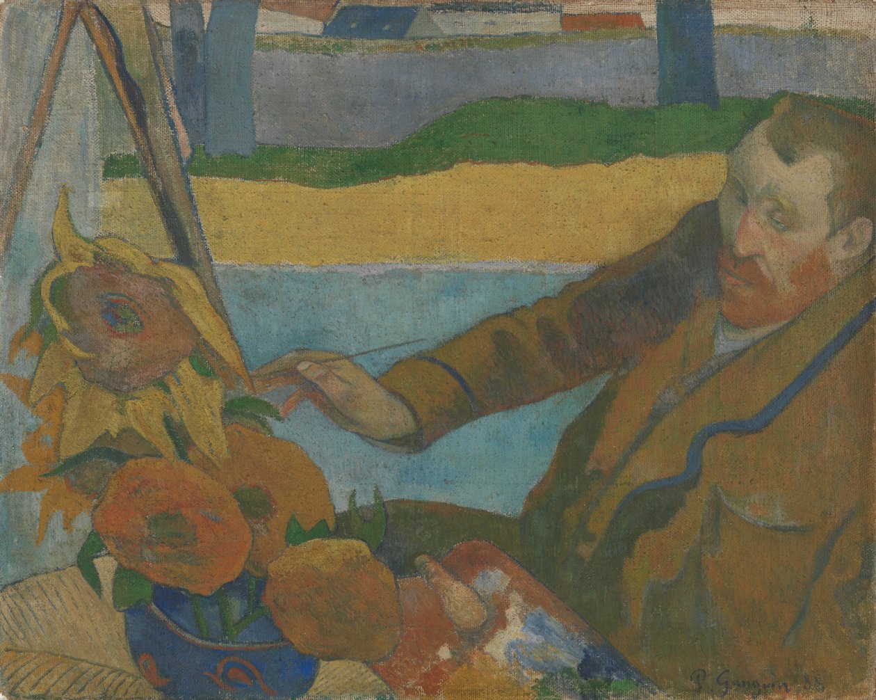 Vincent van Gogh malt Sonnenblumen von Paul Gauguin