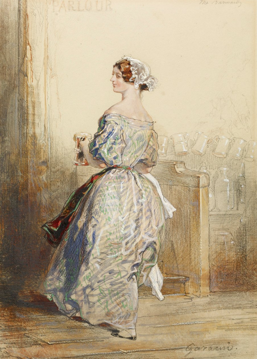 Die Bardame, ca. 1850 von Paul Gavarni