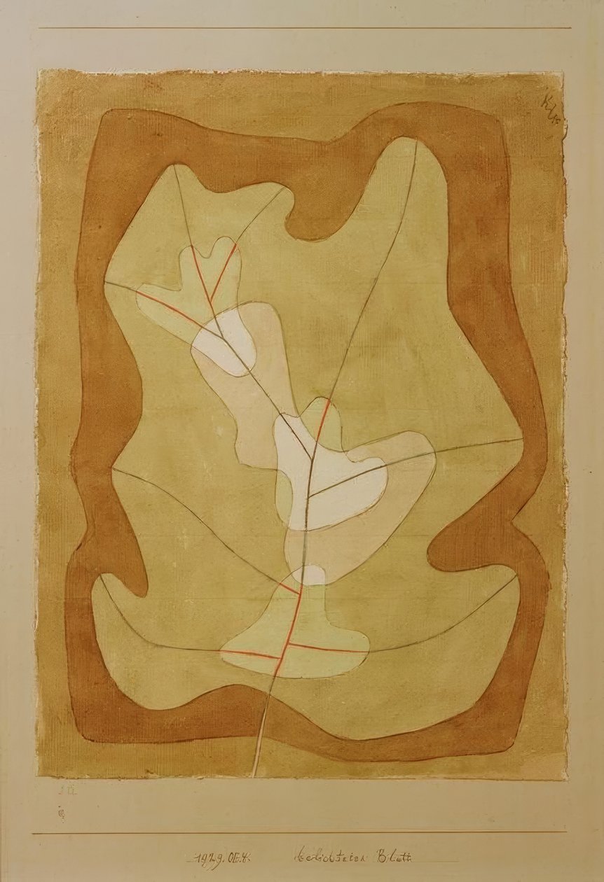 Belichtetes Blatt von Paul Klee