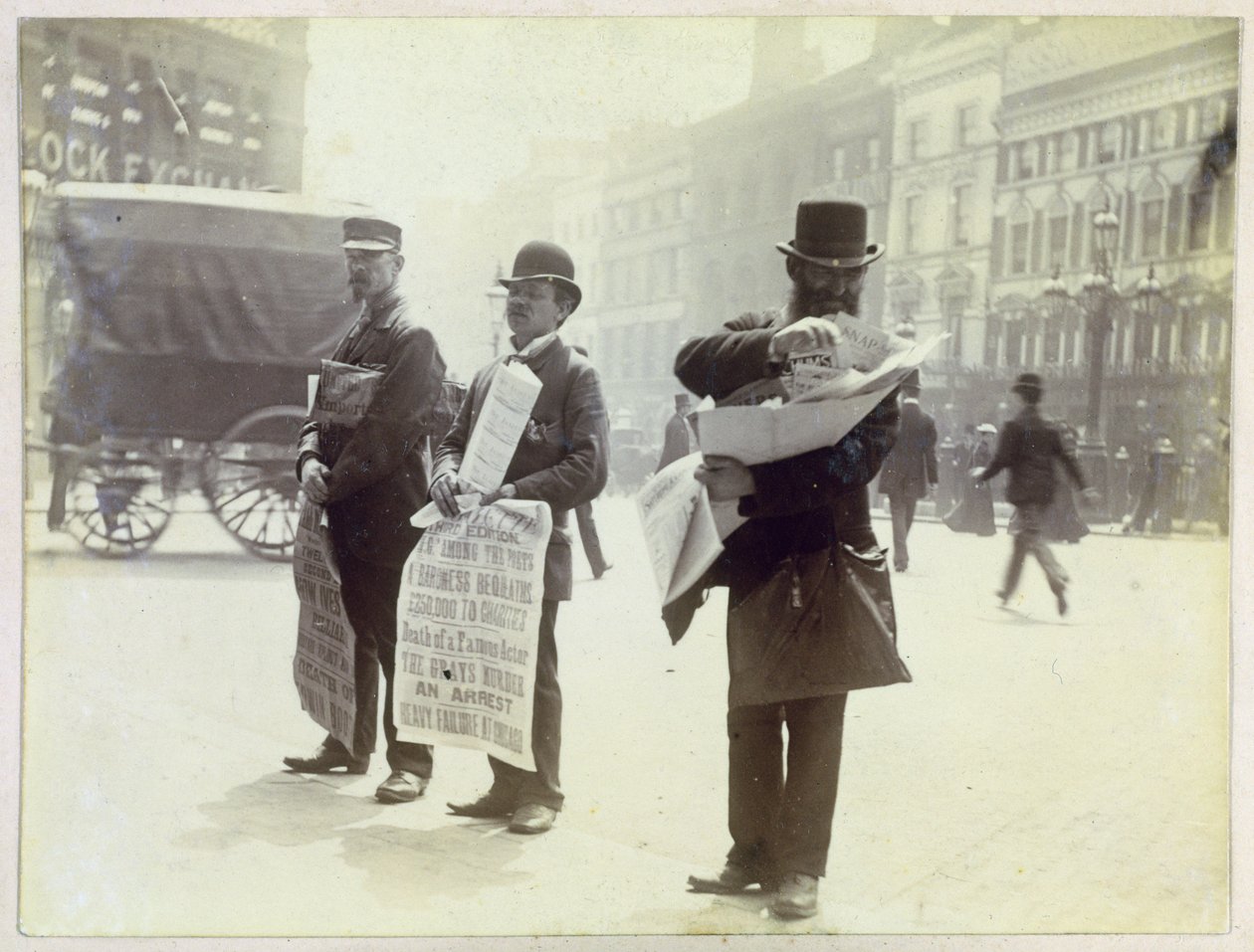 Zeitungsverkäufer, Ludgate Circus, 1893 von Paul Martin