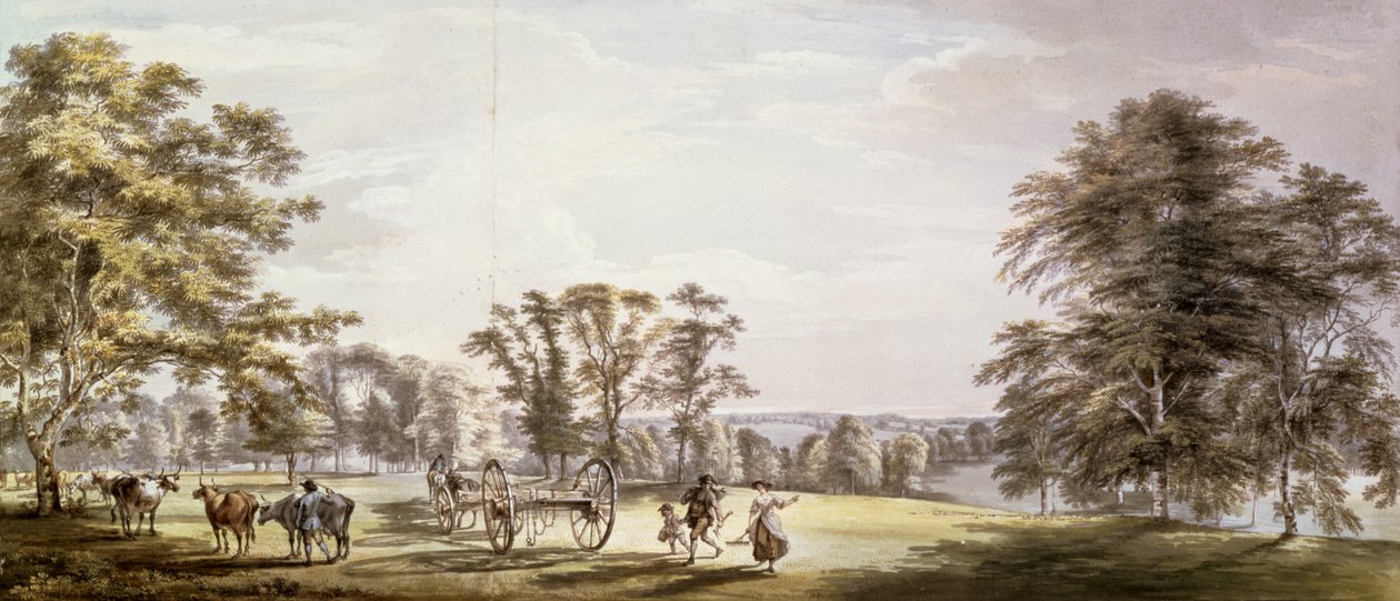 Eine Szene im Park des Earl of Bute in Luton, 1763-65 von Paul Sandby