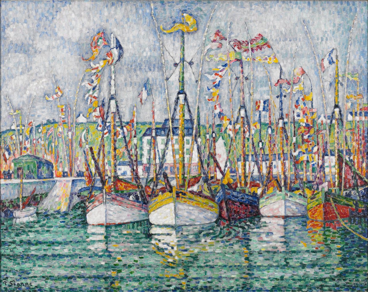 Segnung der Thunfischflotte in Groix, 1923 von Paul Signac