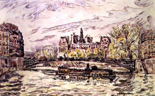 Pont Louis-Phillipe, Paris, 1928 von Paul Signac