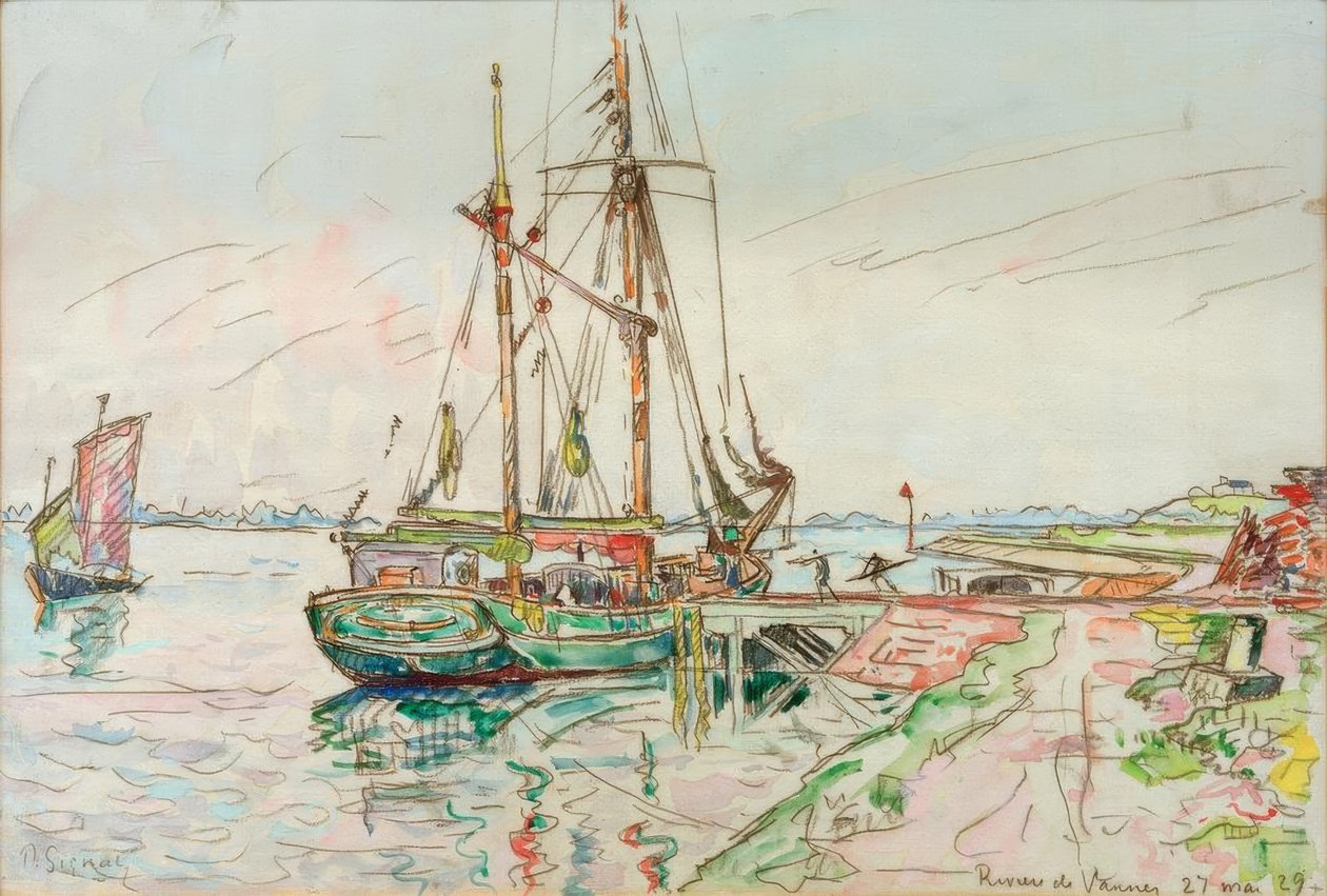 Fluss bei Vannes von Paul Signac