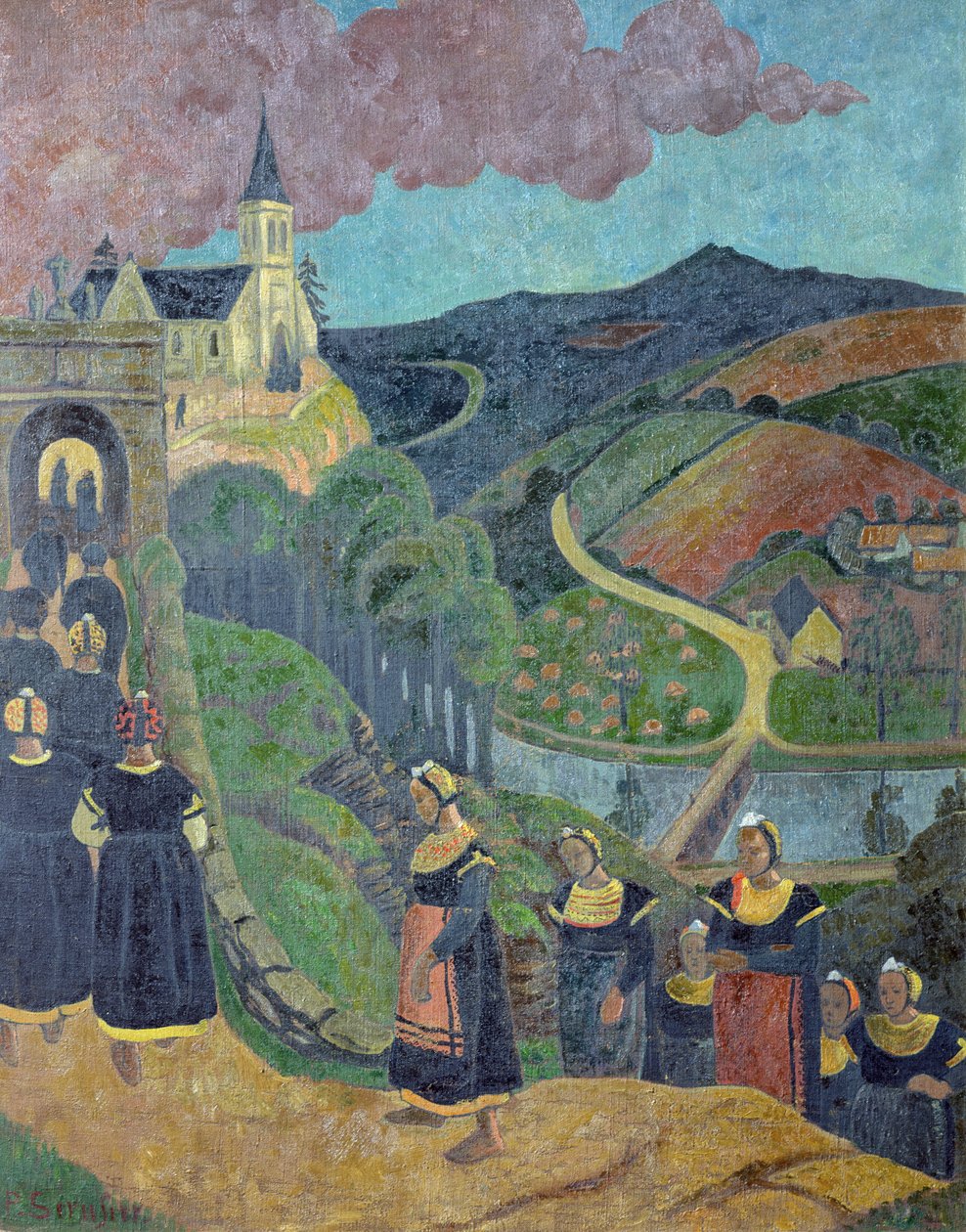 Die Vergebung von Notre-Dame-des-Portes in Chateauneuf-du-Faou, ca. 1894 von Paul Sérusier