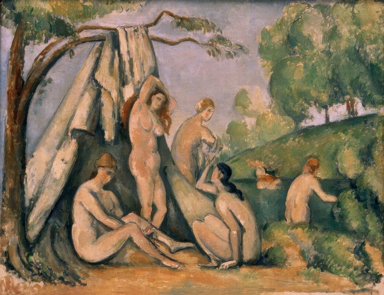 Badende vor dem Zelt von Paul Cézanne