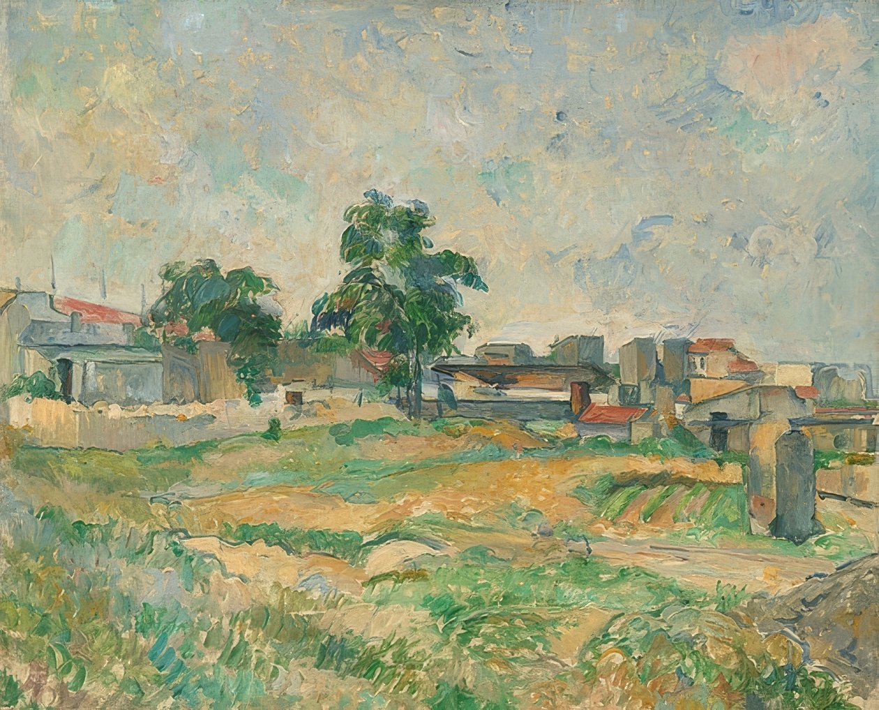 Landschaft nahe Paris von Paul Cézanne