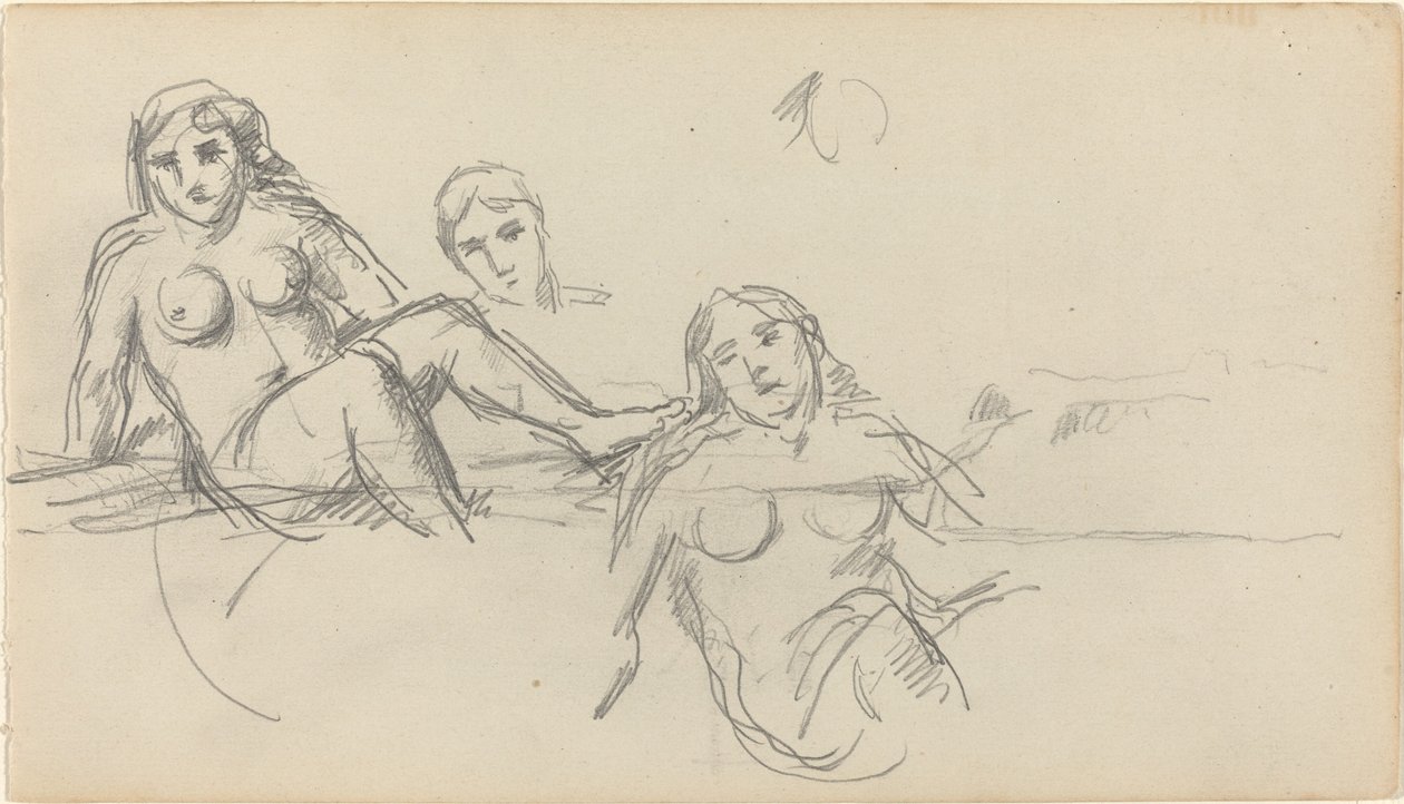 Sitzende Badende [verso] von Paul Cézanne