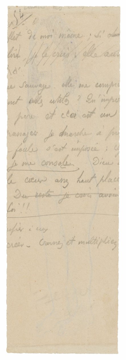 Fragment einer langen Inschrift von Paul Gauguin