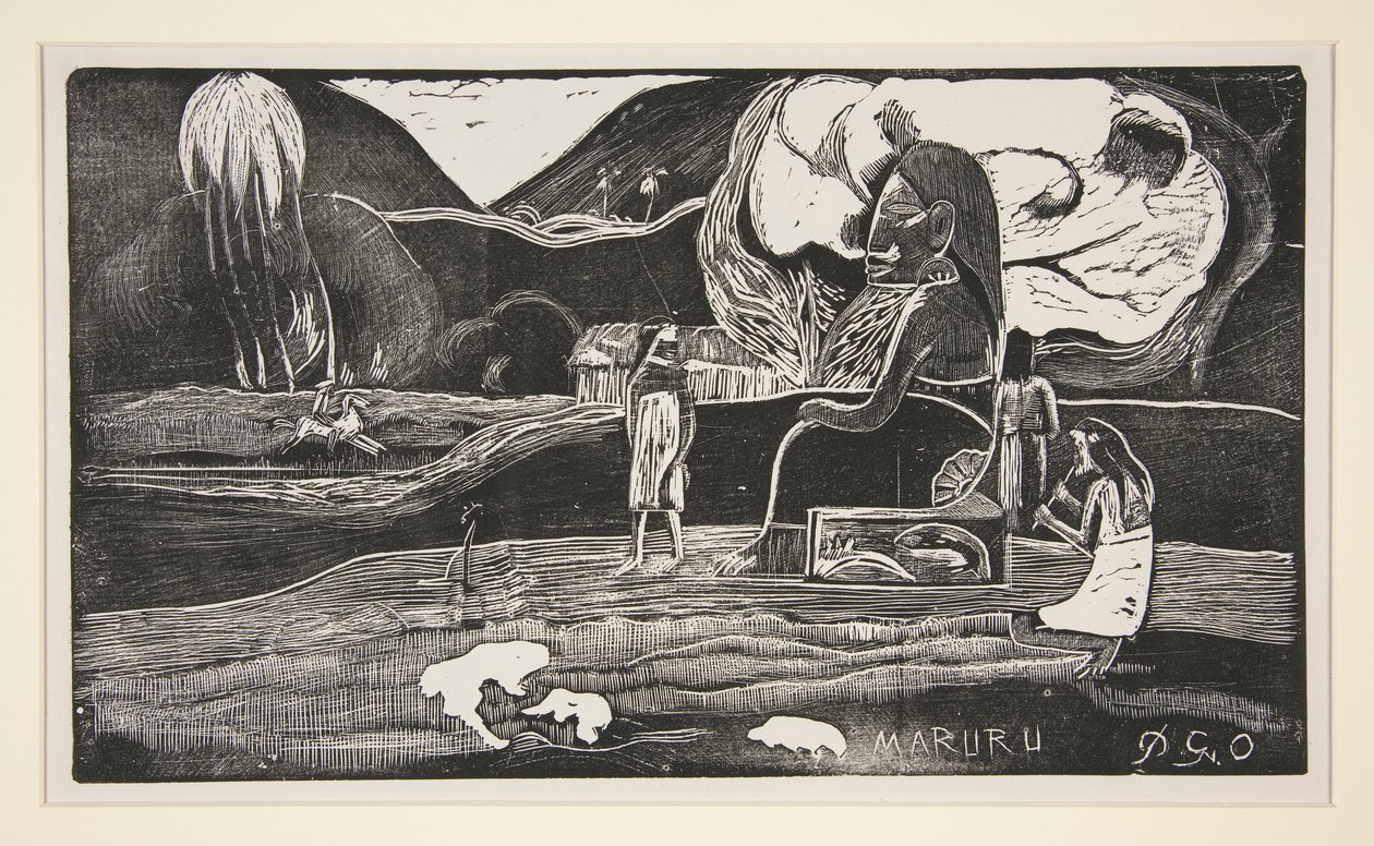 Maruru; Merci - Ein Dankesopfer von Paul Gauguin