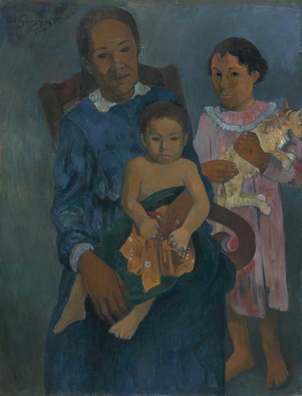 Polynesische Frau mit Kindern, 1901 von Paul Gauguin