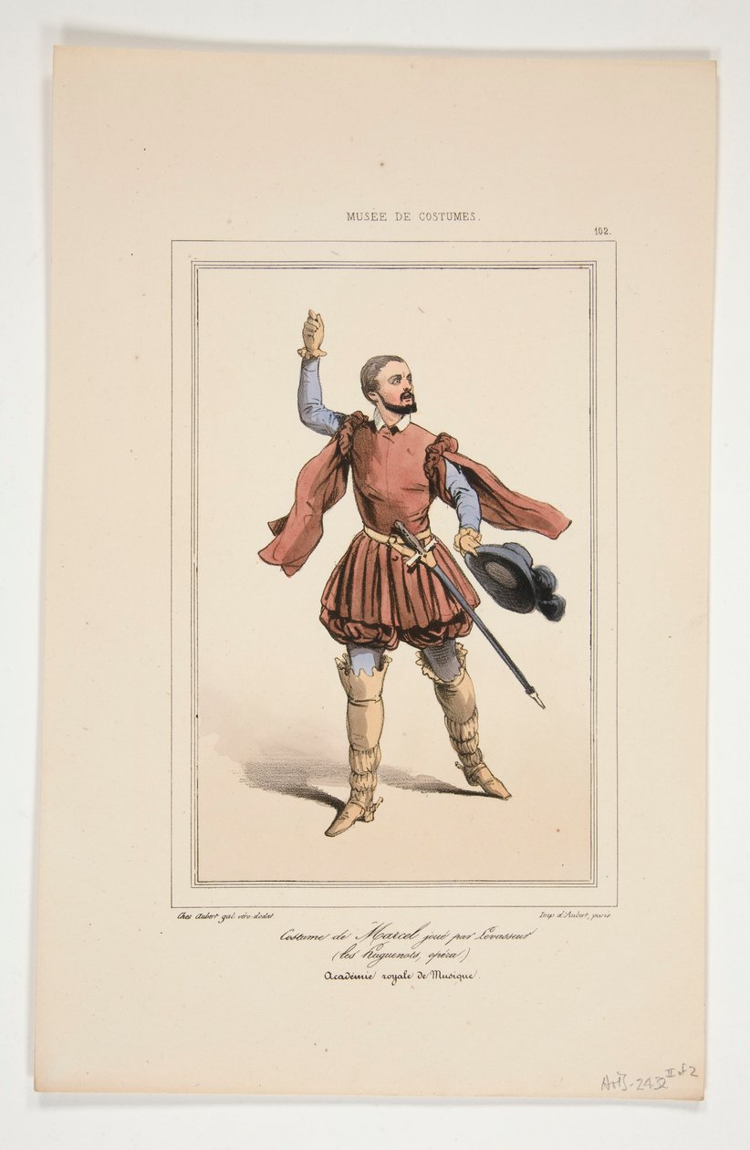 Kostüm von Marcel, gespielt von Levasseur von Paul Gavarni