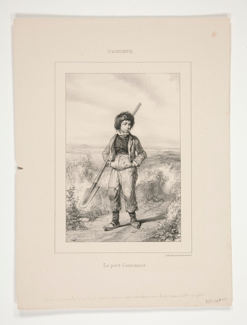 Der kleine Straßenarbeiter von Paul Gavarni