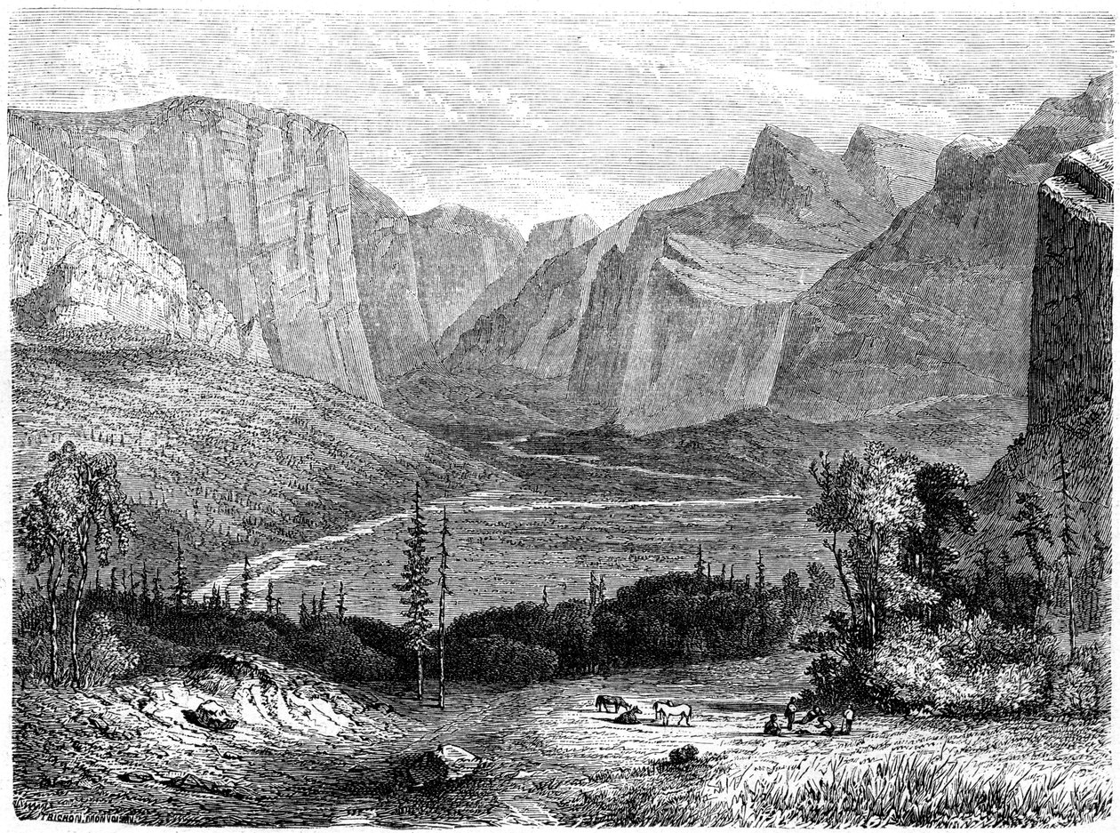 Yosemite-Tal, Kalifornien, 19. Jahrhundert von Paul Huet