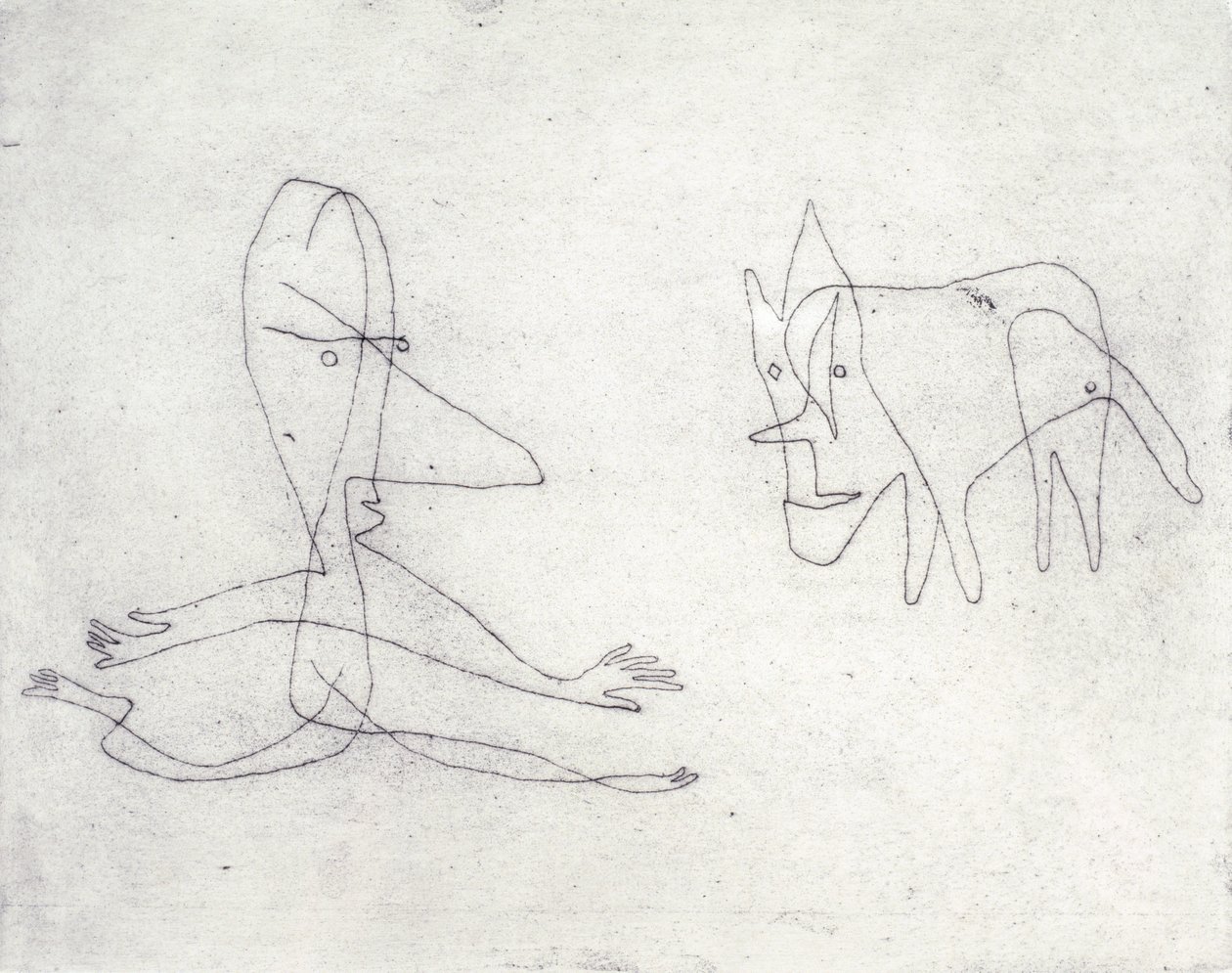 Warum rennt er? von Paul Klee