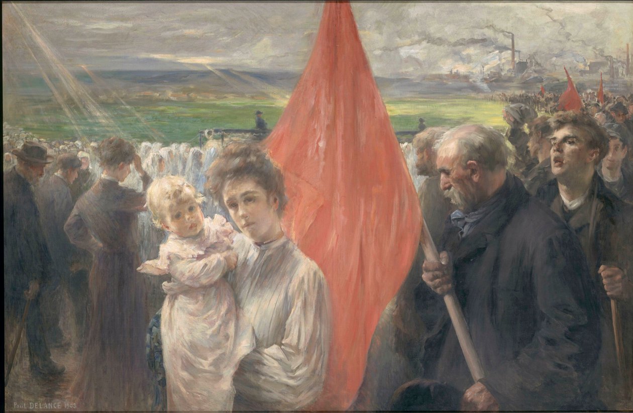 Ein Streik in Saint-Ouen von Paul Louis Delance