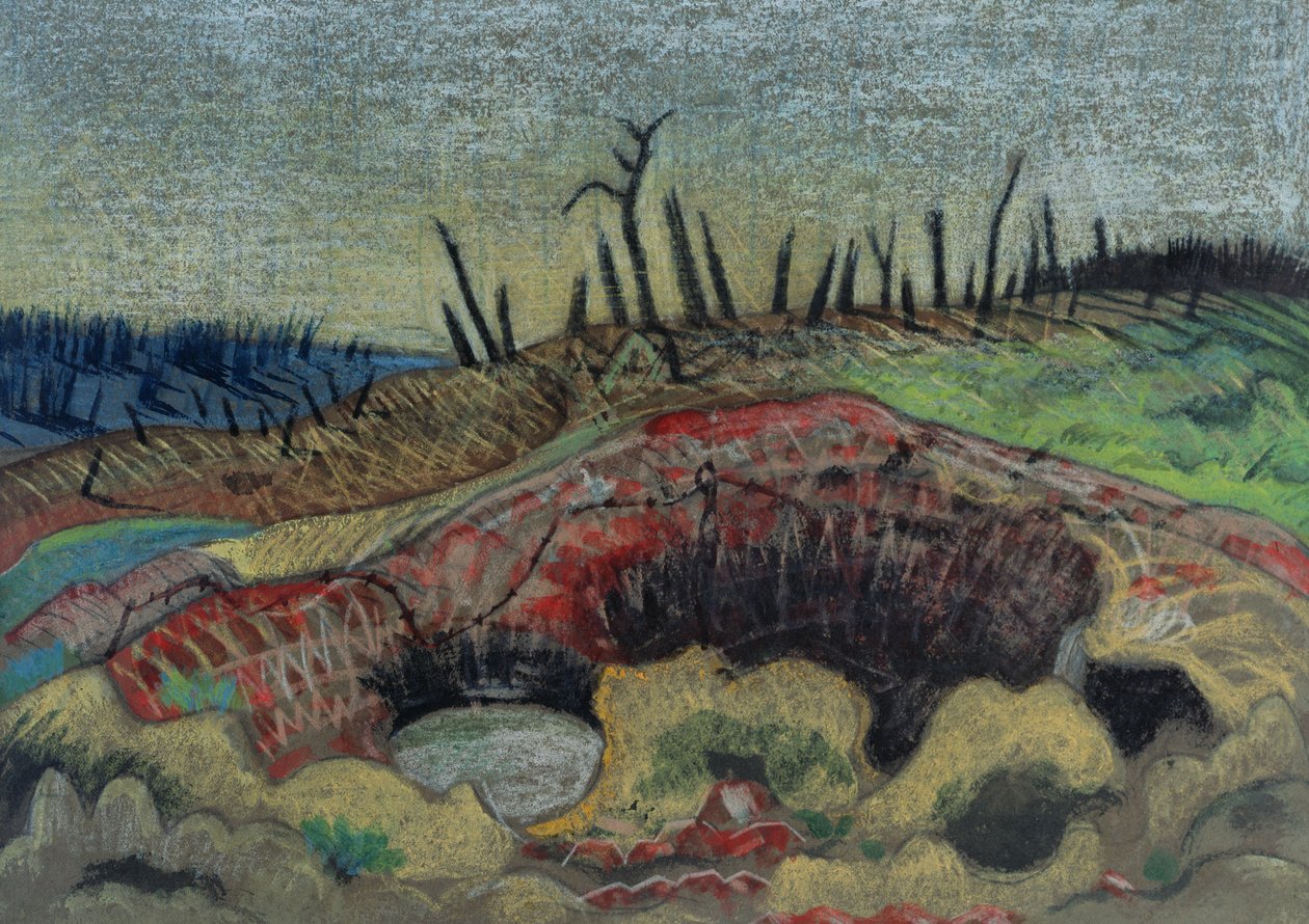Ein Bauernhof, Wytschaete von Paul Nash