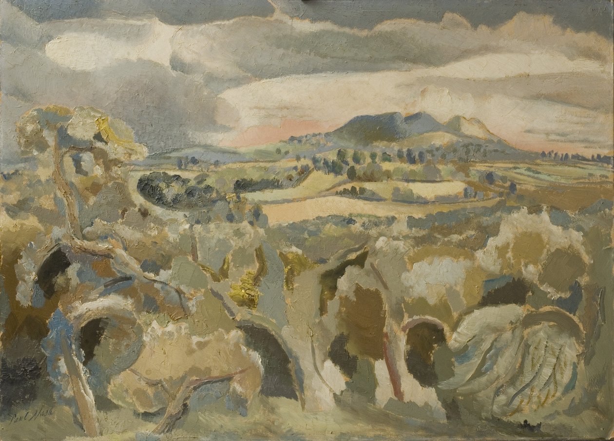 Landschaft der Malvern-Distanz von Paul Nash