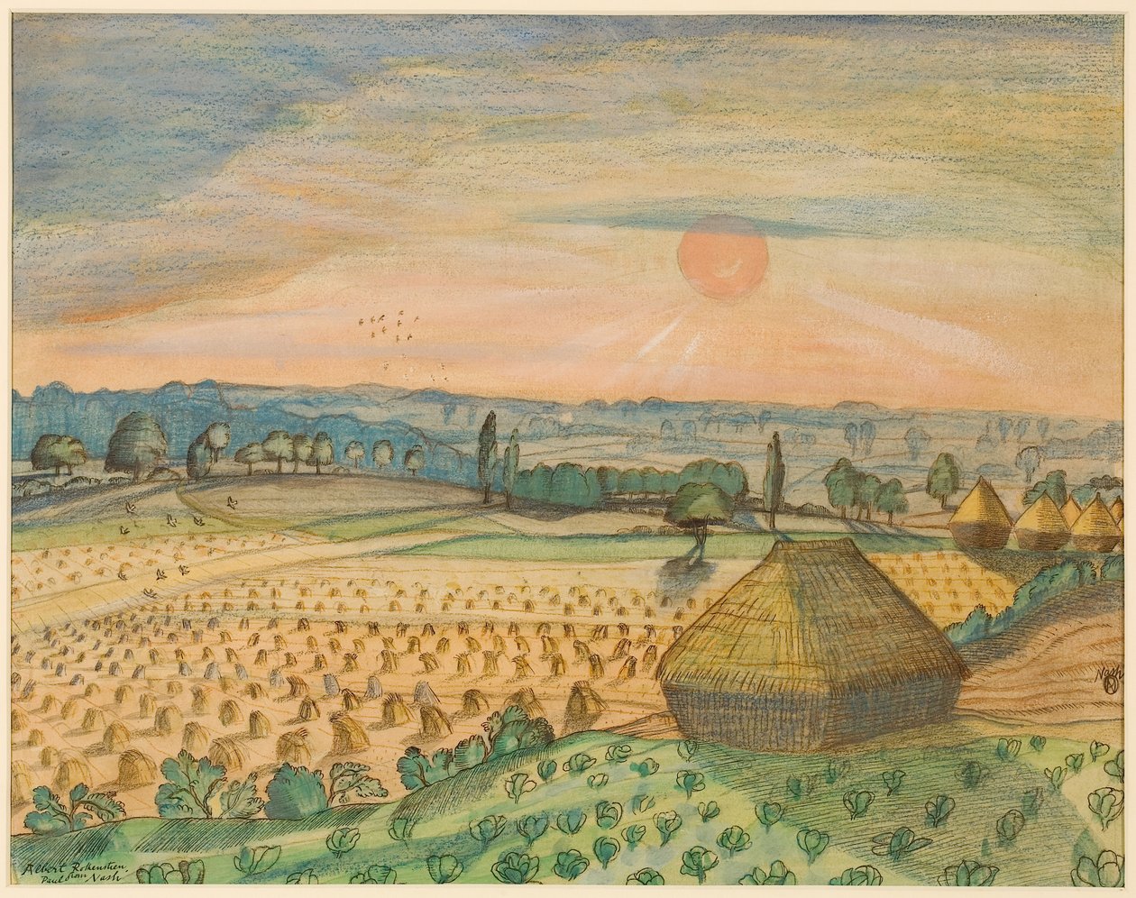 Blick von Wittenham Clumps von Paul Nash