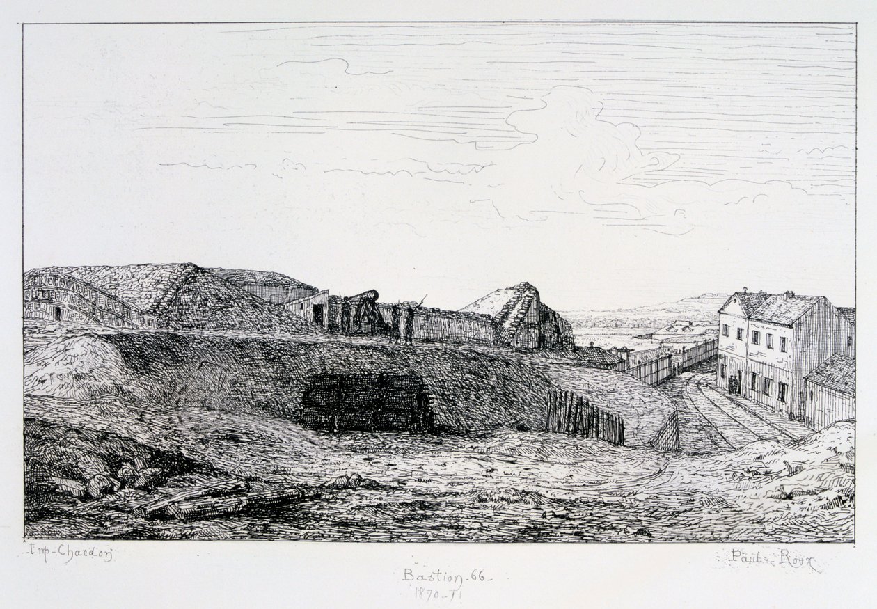 Bastion 66, Belagerung von Paris, 1870-1871 von Paul Roux