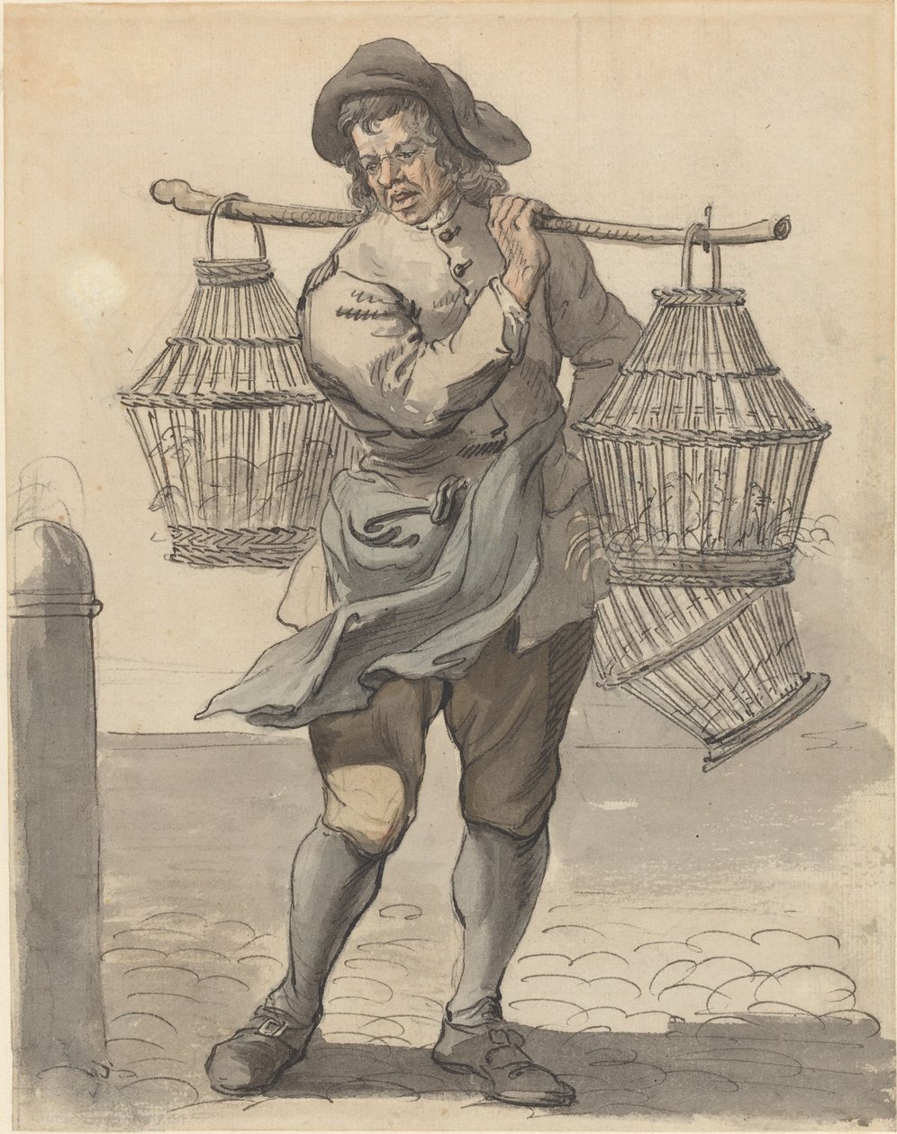 Ein Geflügelverkäufer von Paul Sandby