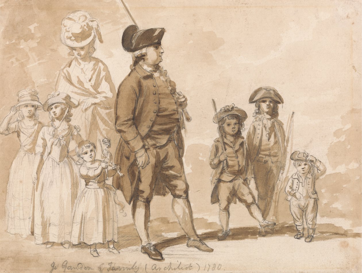 James Gandon und Familie von Paul Sandby