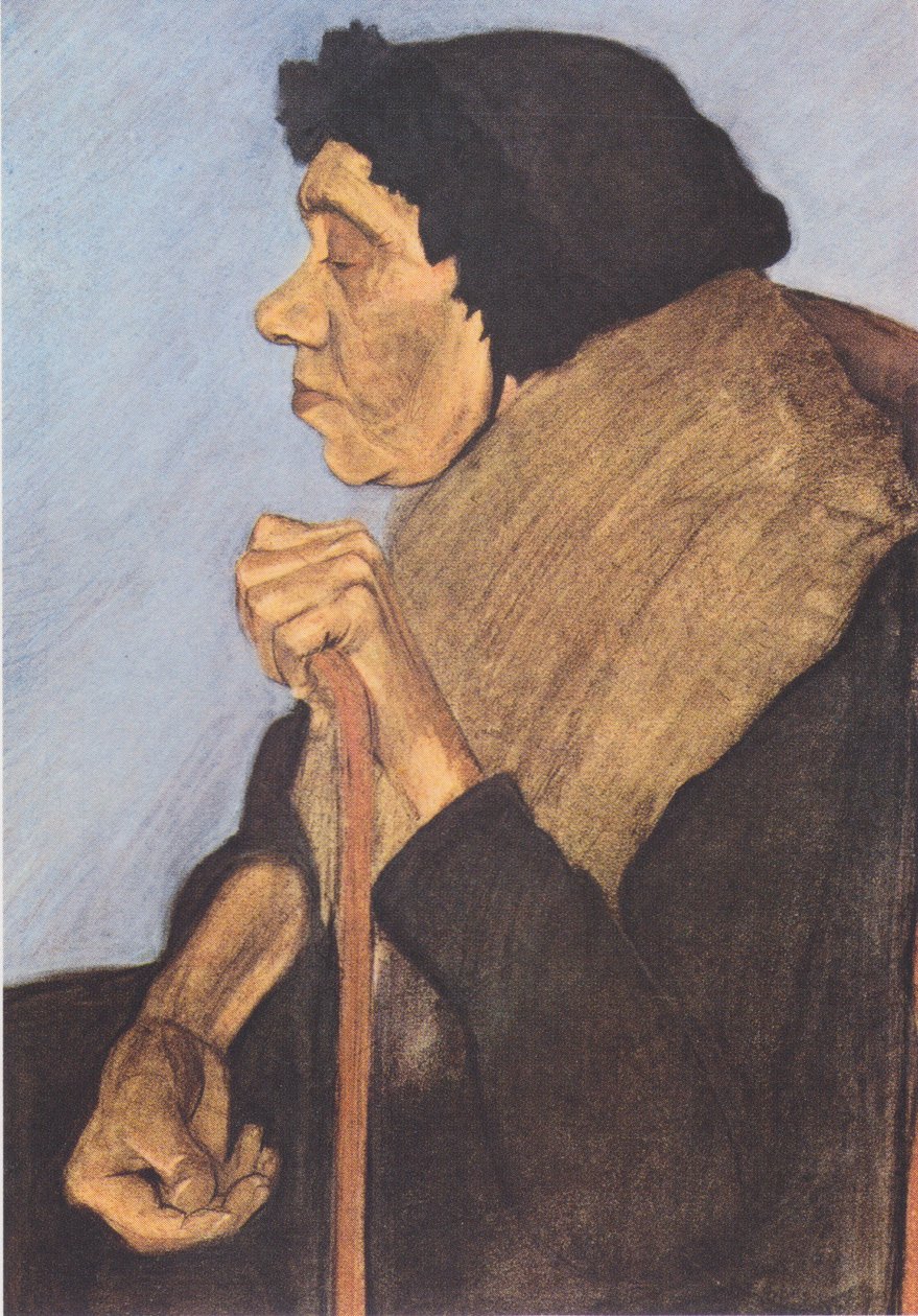 Alte blinde sitzende Frau von Paula Modersohn Becker