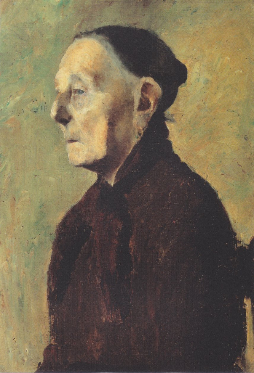 Brustbild einer alten Frau im Profil von Paula Modersohn Becker