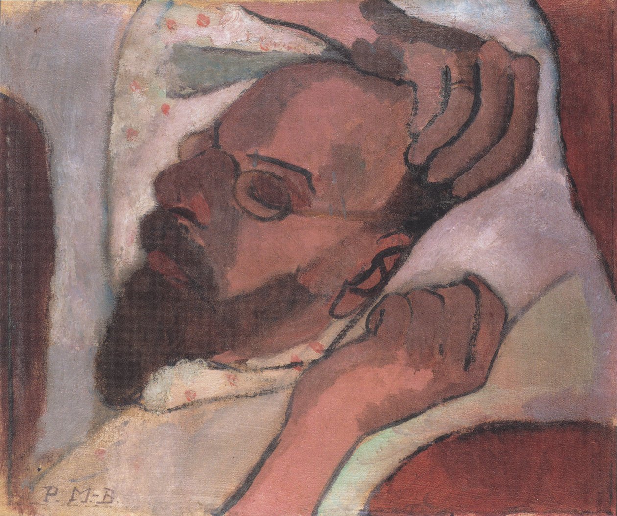 Otto Modersohn, schlafend von Paula Modersohn Becker
