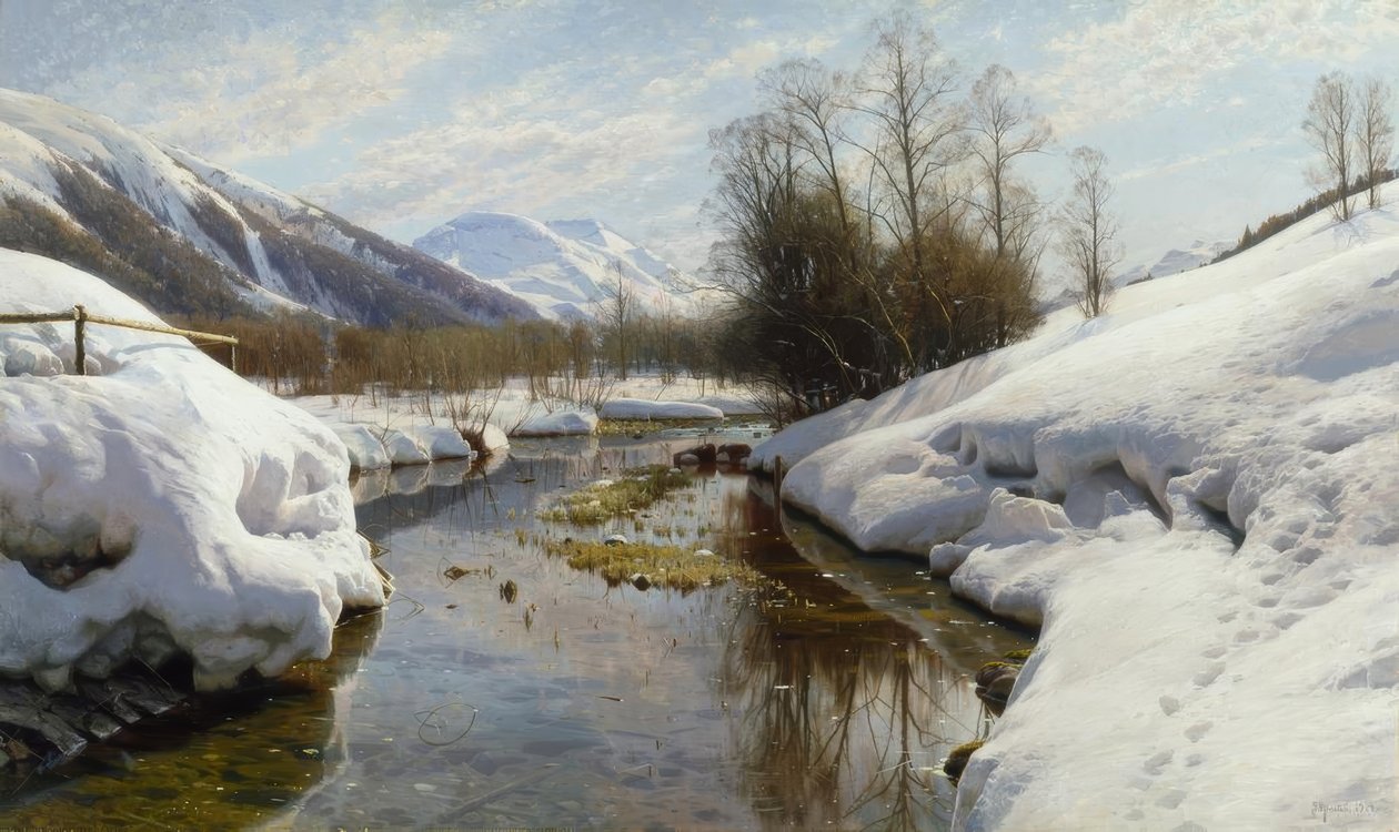 Wintersonne im Engadin von Peder Monsted
