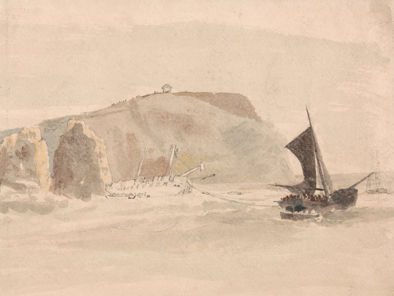 Schiffswrack vor den Needles, Isle of Wight von Peter de Wint