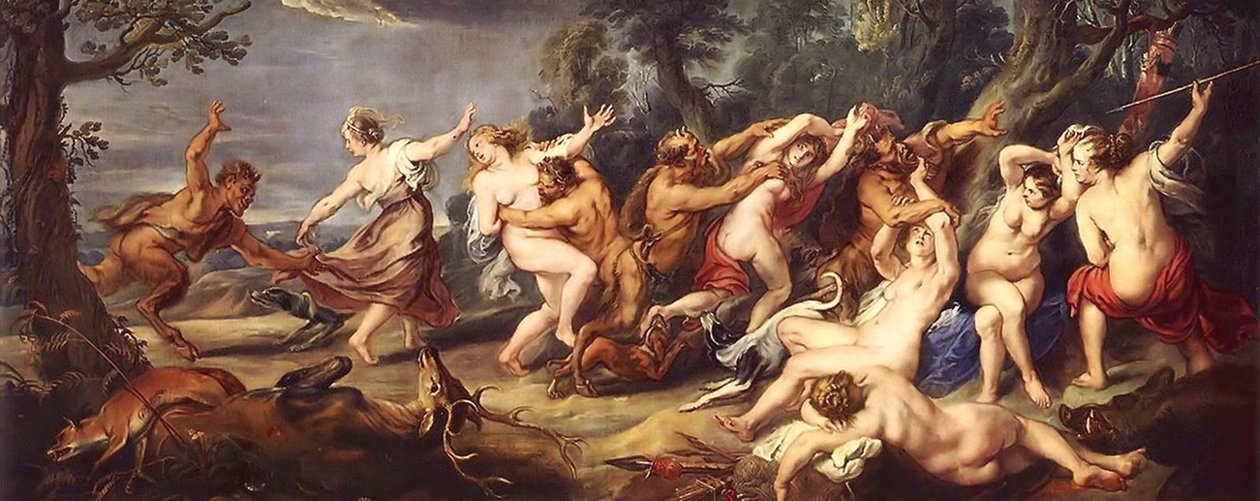 Diana und ihre Nymphen von den Faunen überrascht von Peter Paul Rubens