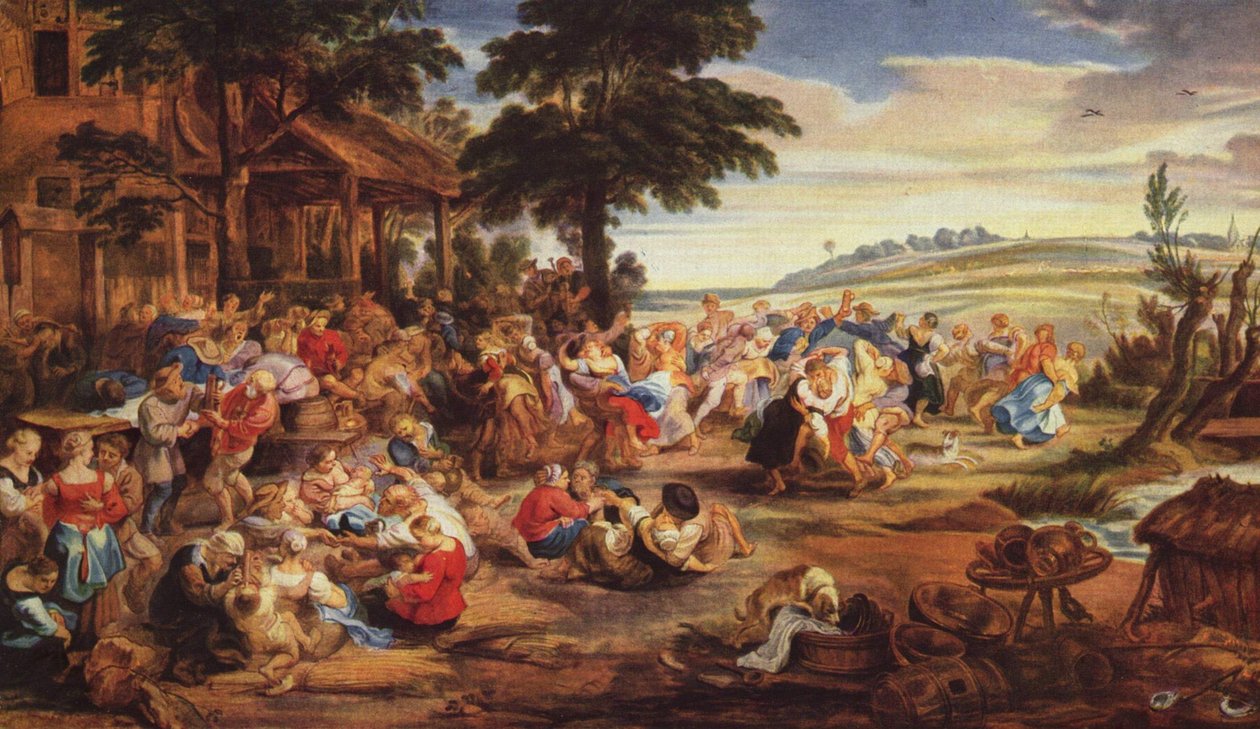 Festende und tanzende Bauern von Peter Paul Rubens