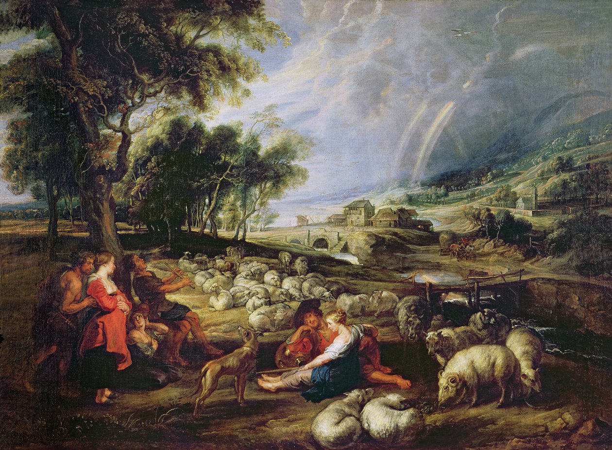 Landschaft mit einem Regenbogen von Peter Paul Rubens