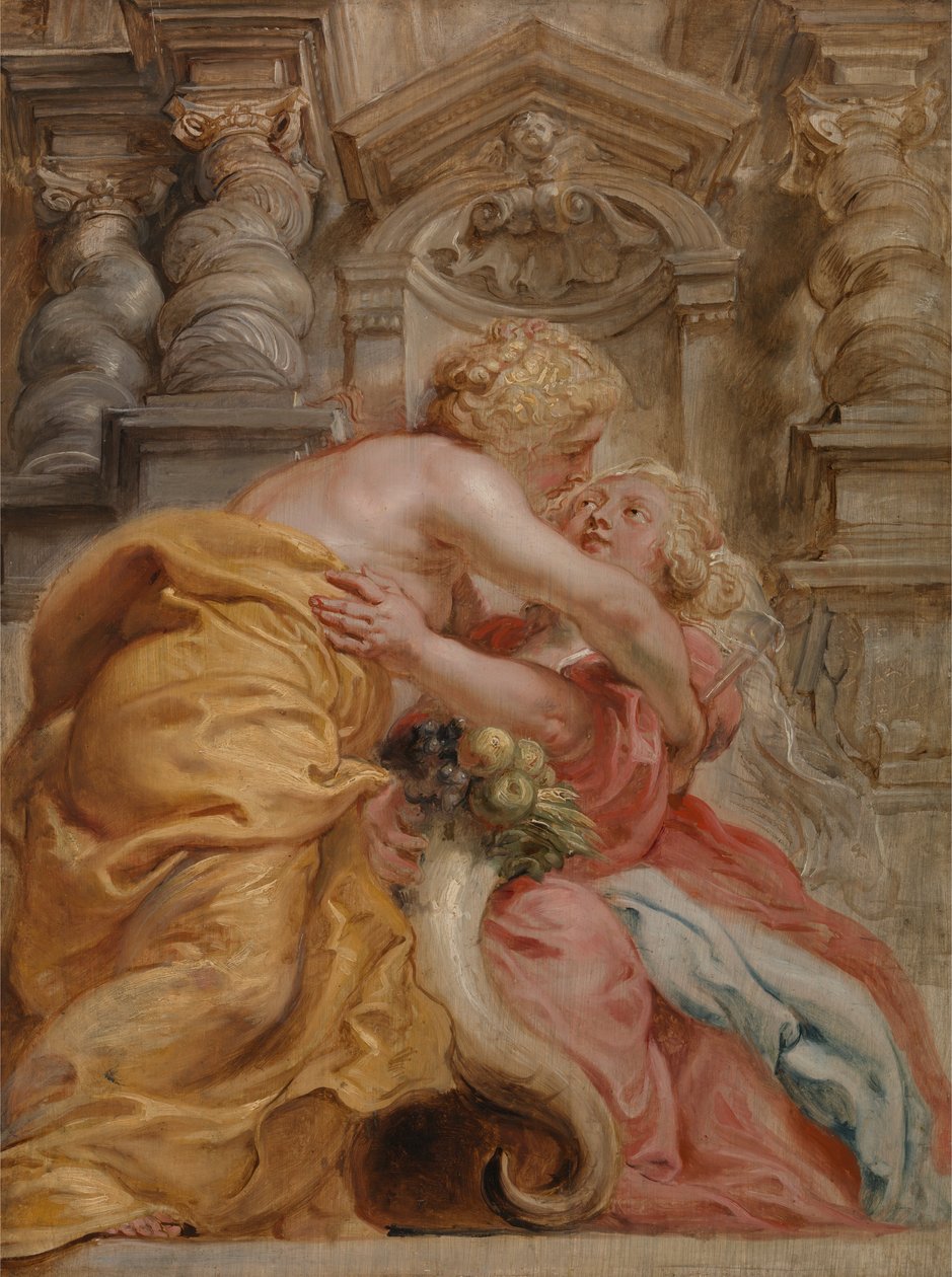 Frieden umarmt Fülle von Peter Paul Rubens