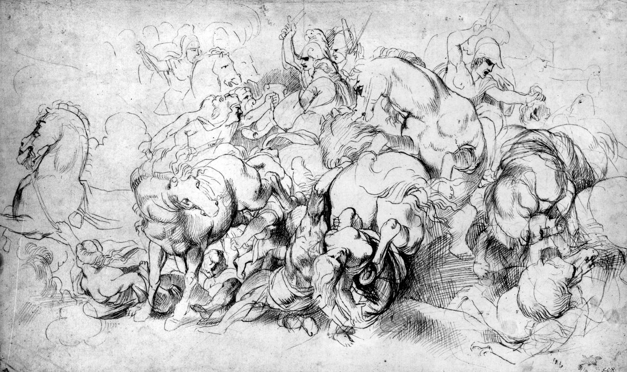 Die Schlacht zwischen den Griechen und den Amazonen, ca. 1602-04 von Peter Paul Rubens