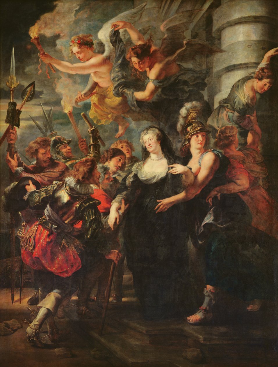 Der Medici-Zyklus: Marie de Medici (1573-1642) flieht aus Blois, 21.-22. Februar 1619, 1621-25 von Peter Paul Rubens