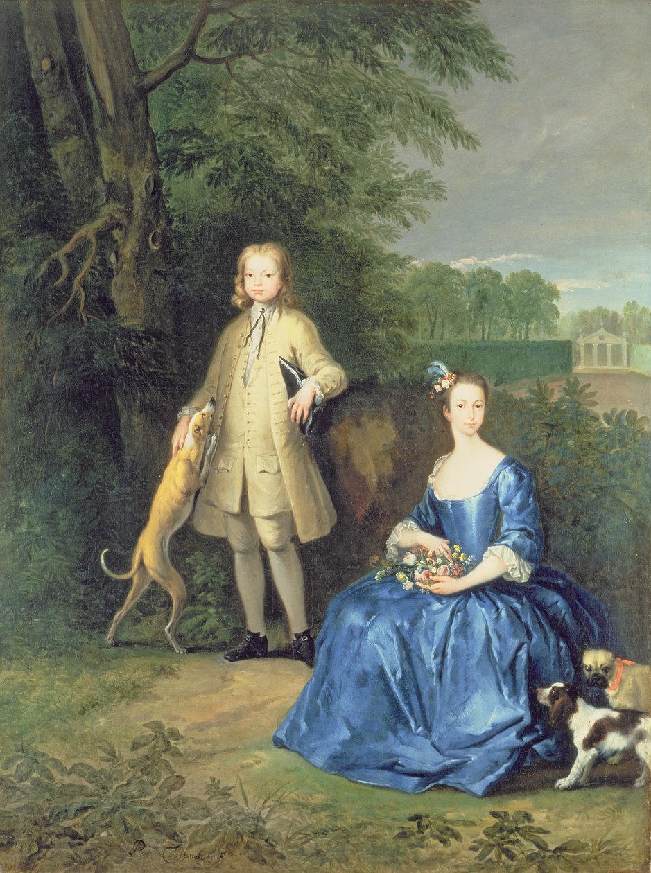 Porträt von Master Edward und Miss Mary Macro, 1733 von Peter Tillemans