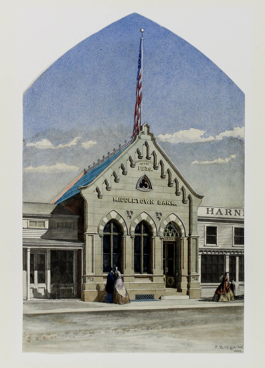 Middletown Bank, New York, Perspektive von Peter Bonnett Wight