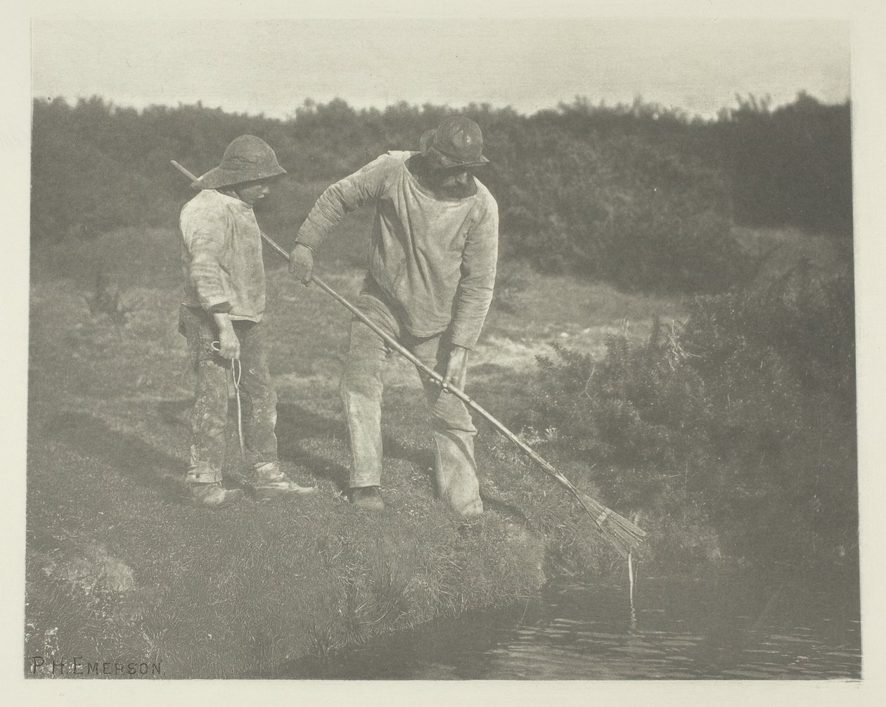 Aalfang in den Gewässern von Suffolk von Peter Henry Emerson