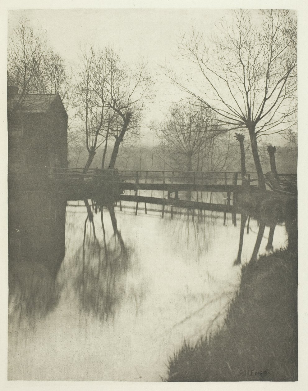 Fußgängerbrücke in der Nähe von Chingford von Peter Henry Emerson