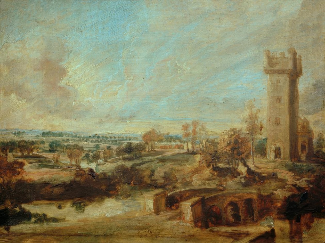 Landschaft mit Turm von Peter Paul Rubens