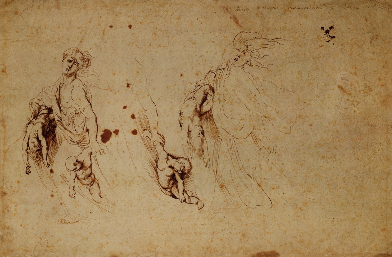 Studie von Medea, die ihre Kinder tötet von Peter Paul Rubens